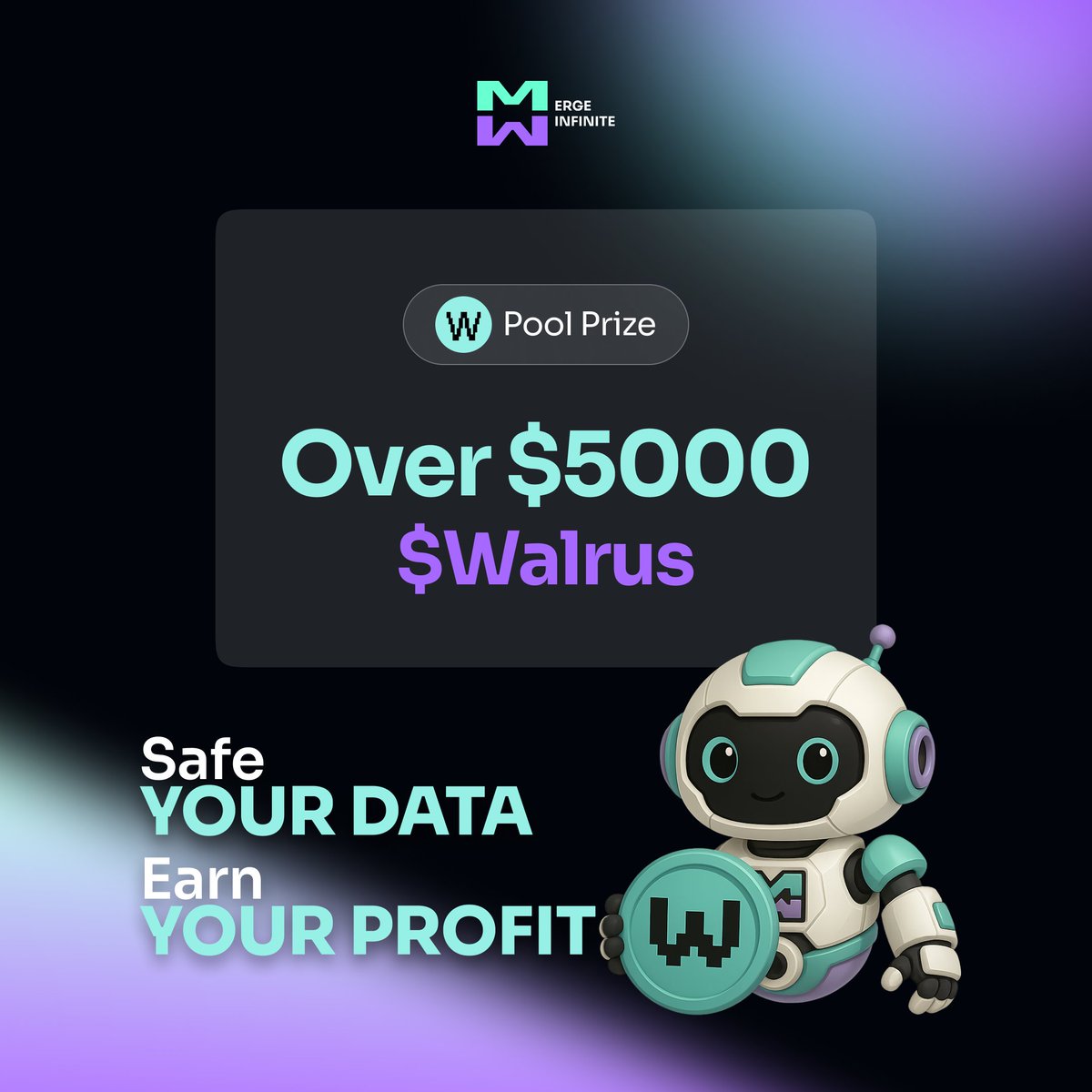 🚨 Walrus has awakened on Merge Infinite 🐋
Deep within the SUI Ocean, a legend stirs — Walrus, the mighty guardian of liquidity and memory🌊

💠 Stake your NFT and enter Walrus’s realm.
🏆 Over $5,000 in rewards — the earlier and longer you stake, the greater your share.
✨ Earn