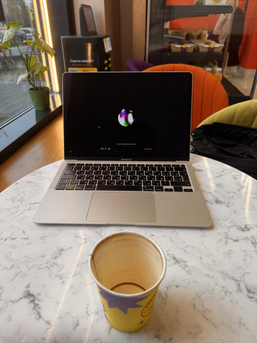 Coffee ☕️ finished ✅ 
But I cooked ultra minimalistic voice agent setup