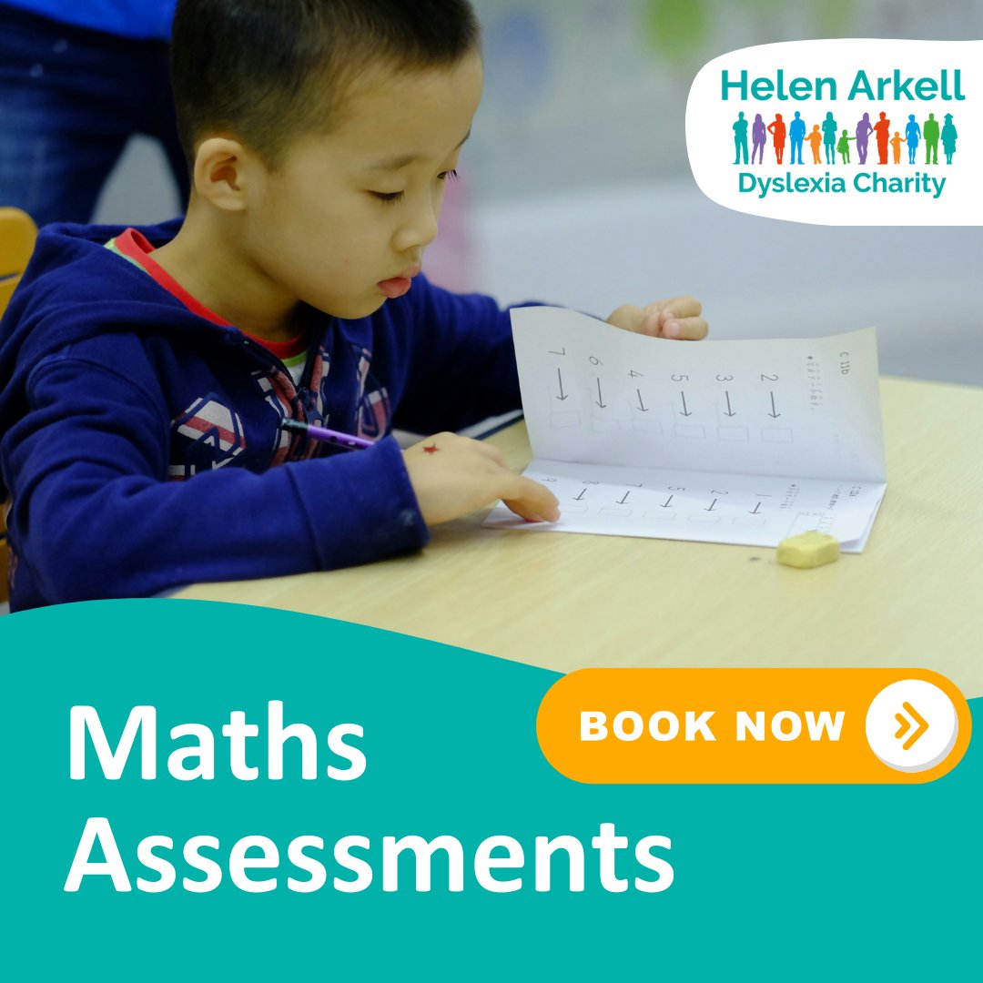 ArkellDyslexia's tweet image. At Helen Arkell, we assess children (8+) with maths difficulties. 📘 Already assessed for dyslexia? We offer top-ups for maths! ✅ Learn more &amp;amp; book an assessment: ow.ly/cllh50X7TL7 #Dyscalculia #MathsSupport #SpLD #HelenArkell #Neurodiversity #EducationSupport #Dyslexia