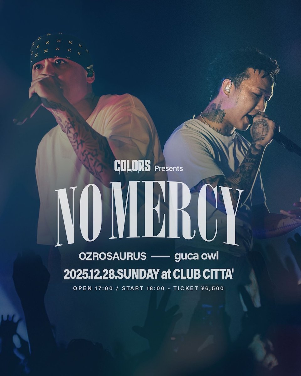 OZROSAURUS × guca owl、2マンライブを川崎CLUB CITTA'で開催決定

#OZROSAURUS #gucaowl
 spice.eplus.jp/articles/341471