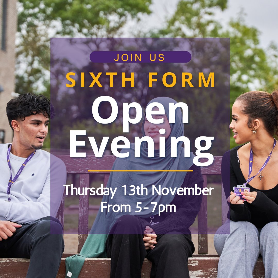 Are you ready to take your next step with confidence?

Explore an ambitious, innovative and supportive Sixth Form where every student is known, valued and encouraged to succeed.

Book your place now via:  bolderacademy.co.uk Image