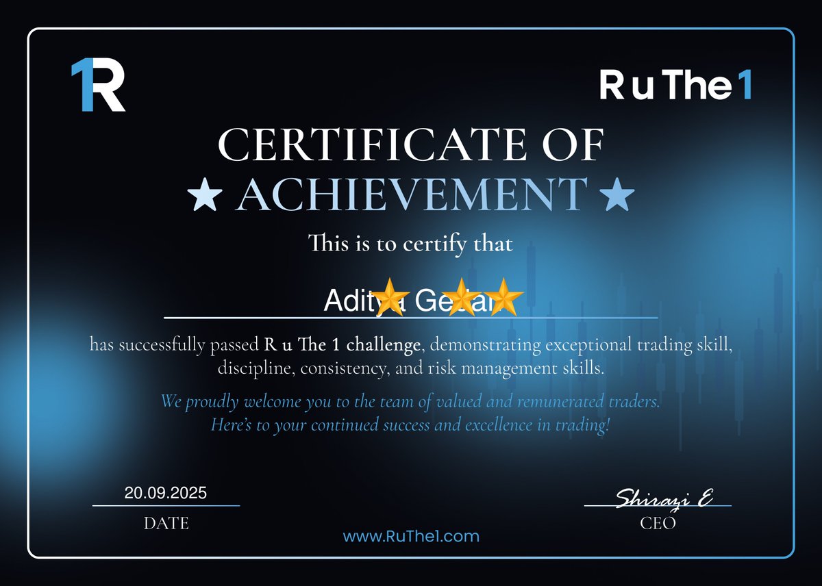 Another member joins the elite. 💪 🔥 

Congratulations to our newest member for Joining R u The 1,
proving once again what separate the great from the rest.

Welcome to the RuThe1 family.