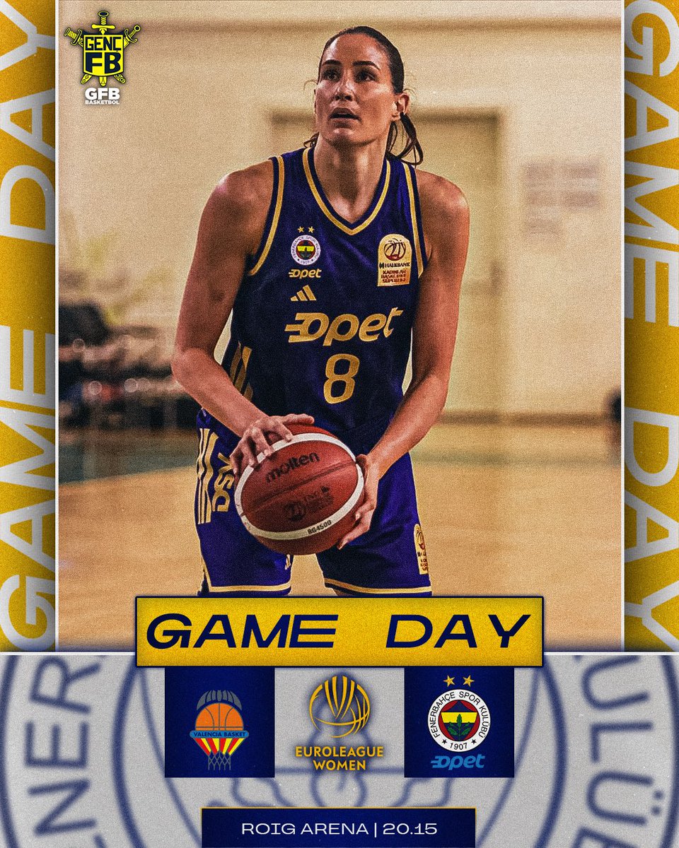 🏀 GAME DAY!

🏆 EuroLeague Women 2. Hafta
🆚 Valencia Basket Club
🕗 20.15
📍 Roig Arena