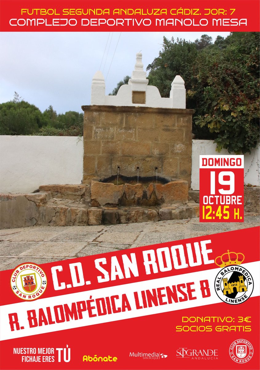 DERBI COMARCAL.
Este domingo volvemos a casa y atentos porque hay cambio de hora. Se juega a las 12:45 h.
VAAAAAAAMOOOOOSSSS ROJILLOOOOOOSSS!!!!!