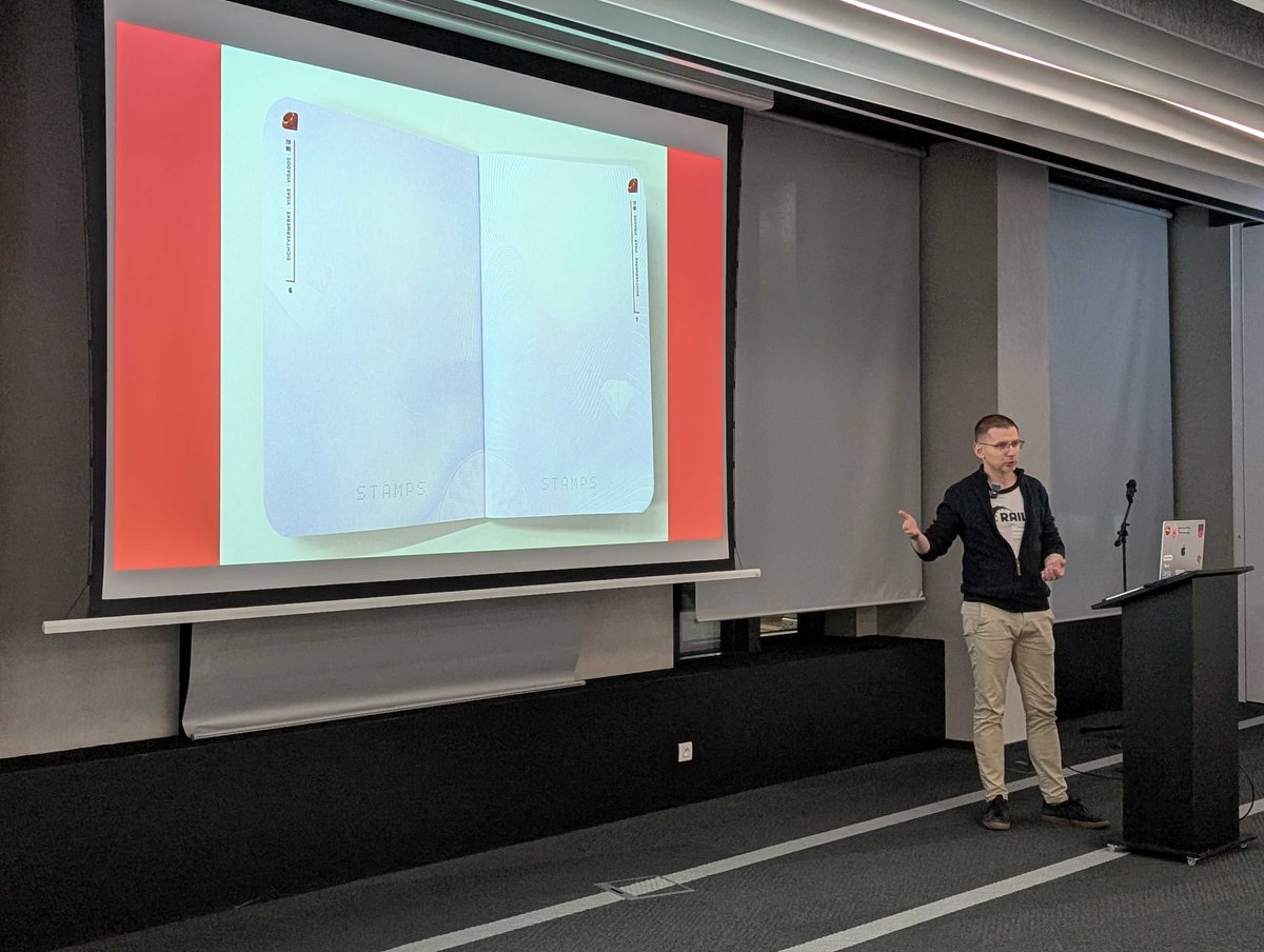 visualitypl's tweet image. Our PLRUG meetup at Behind the Code #2 was a blast! 💎
Great talks by Chris Hasiński, Paweł Strzałkowski & Alex Repnikov - and we officially joined the Ruby Passport initiative! ✈️
10 passports handed out in Warsaw - more coming soon (and some now in Poznań too!) 🇵🇱