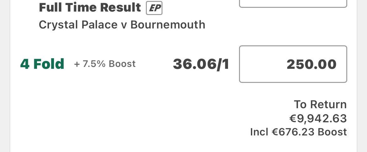 EvhTips's tweet image. 36/1 PREM BANKER ACCA 🌍
IF THIS WINS SOMEONE WILL GET £1000 CASH 💸
TO ENTER ❤️ AND 🔁 / BONUS FOLLOW US AND COMMENT 🤝
{The 36/1 bet is in our BIO}