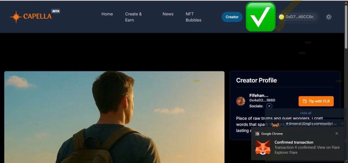 Just went through some recent posts on  capellaapp.xyz  and couldn’t help but tip a few creators with $FLR. ☀️ 

When you see content that’s sharp, thoughtful, and real, you show love. 

That’s what onchain creativity is about: rewarding effort, not algorithms.
