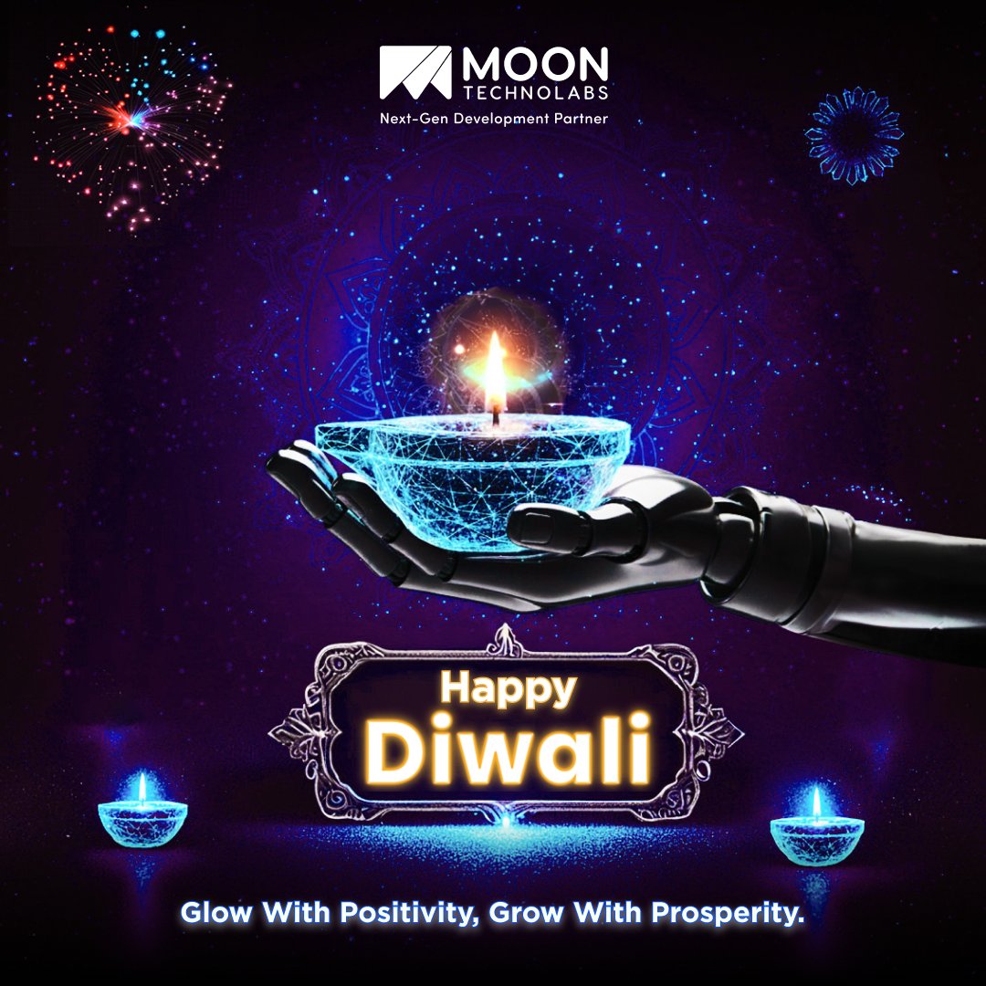 moontechnolabs's tweet image. At Moon Technolabs, we believe in lighting up lives with technology and togetherness. 

🎆🧨𝐖𝐢𝐬𝐡𝐢𝐧𝐠 𝐲𝐨𝐮 𝐚 𝐛𝐫𝐢𝐠𝐡𝐭 𝐚𝐧𝐝 𝐣𝐨𝐲𝐟𝐮𝐥 𝐃𝐢𝐰𝐚𝐥𝐢🧨🎆
.
.
.
#MoonTechnolabs #HappyDiwali #Diwali2025 #FestivalOfLights #DiwaliCelebration #JoyfulDiwali #FestiveVibes…