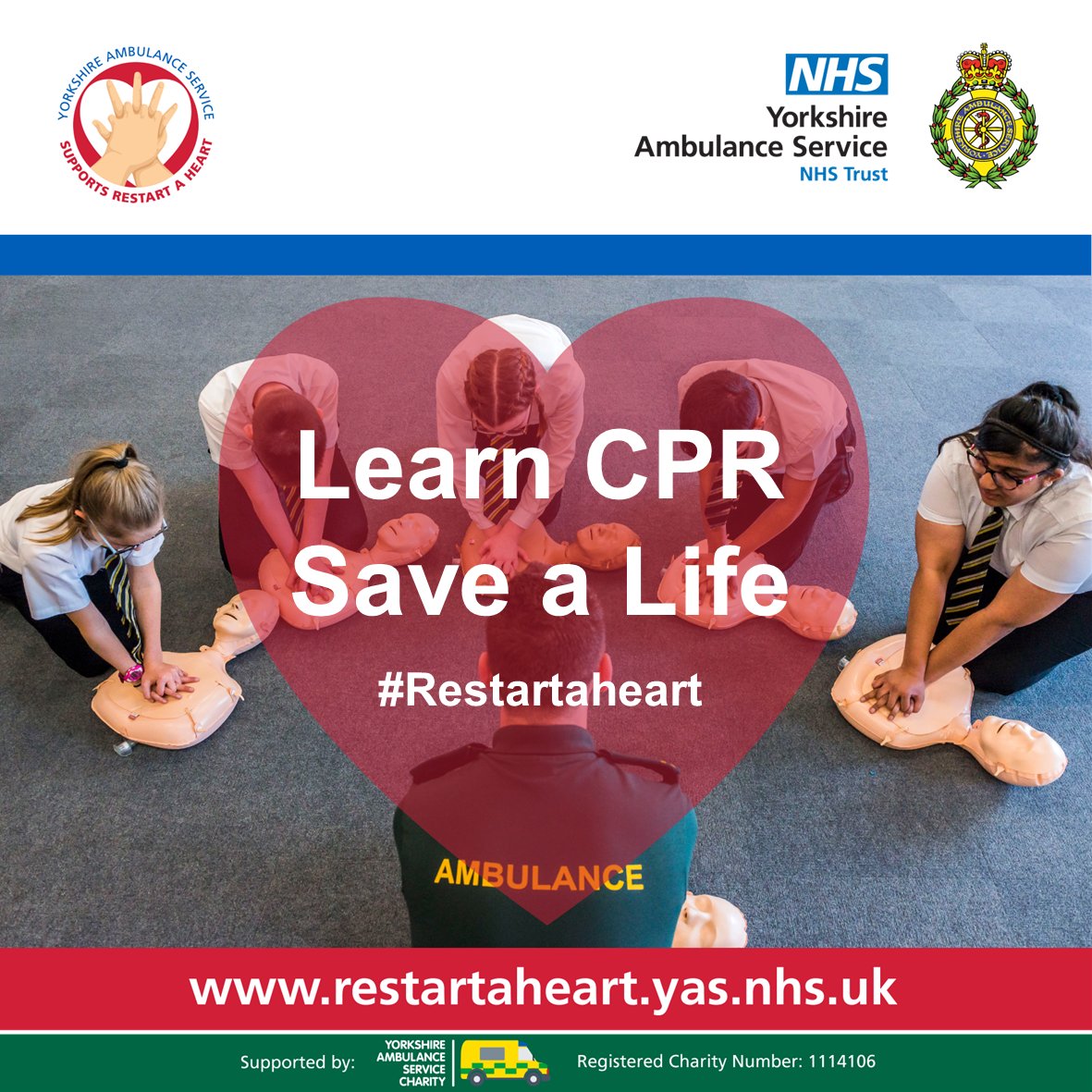Year 9 students are taking part in Restart a heart day as part of their PSHCE First aid programme.
#restartaheart