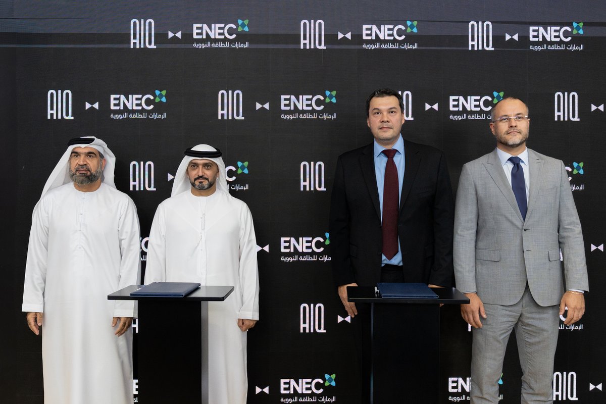 AIQ has entered a strategic collaboration agreement with <a href="/ENEC_UAE/">Emirates Nuclear</a> to advance the digital and AI transformation of its operations — enhancing efficiency, optimizing performance, and supporting the UAE’s clean energy ambitions.

#GITEXGLOBAL2025 #PoweredByAIQ #G42District
