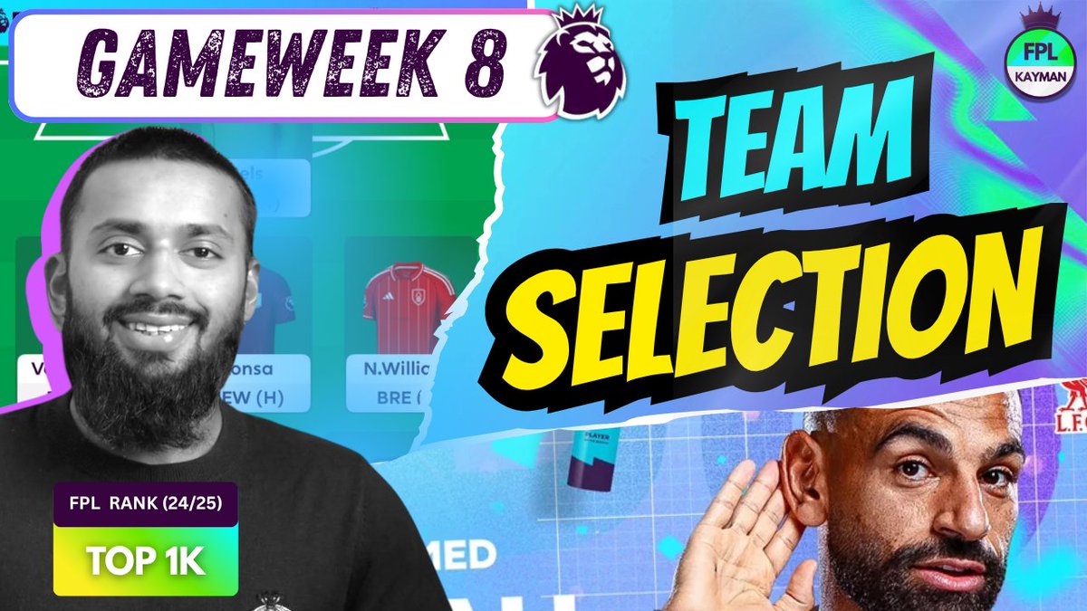 🚨MY FPL GW8 TEAM SELECTION!🚨

In this Video I Cover:
📊GW7 Team Review
♻️GW8 Transfers
📋GW8 Team Selection
©️GW8 Best Captaincy
🎥Watch here: youtu.be/oJnzKlMUNqw?si… via <a href="/YouTube/">YouTube</a> 
#FPL #FPLCommunity