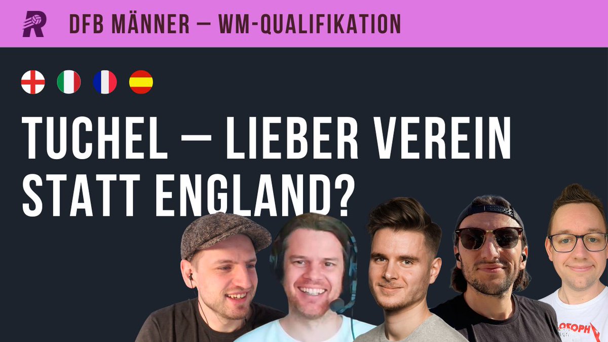 In England fühlt sich Tuchel überlegen, in Frankreich rumort es mal wieder, Italien schaut auf den März 26 und Spanien hat Neuner gefunden. Jakob Haffke, <a href="/ulihebel/">Uli Hebel</a>, <a href="/AlexTruica/">Alex Truica</a> &amp; Christian Bernhard blicken auf die WM-Quali:

🎥 youtube.com/watch?v=zKUVMX…
🔈 rasenfunk.de/nationalteams/…