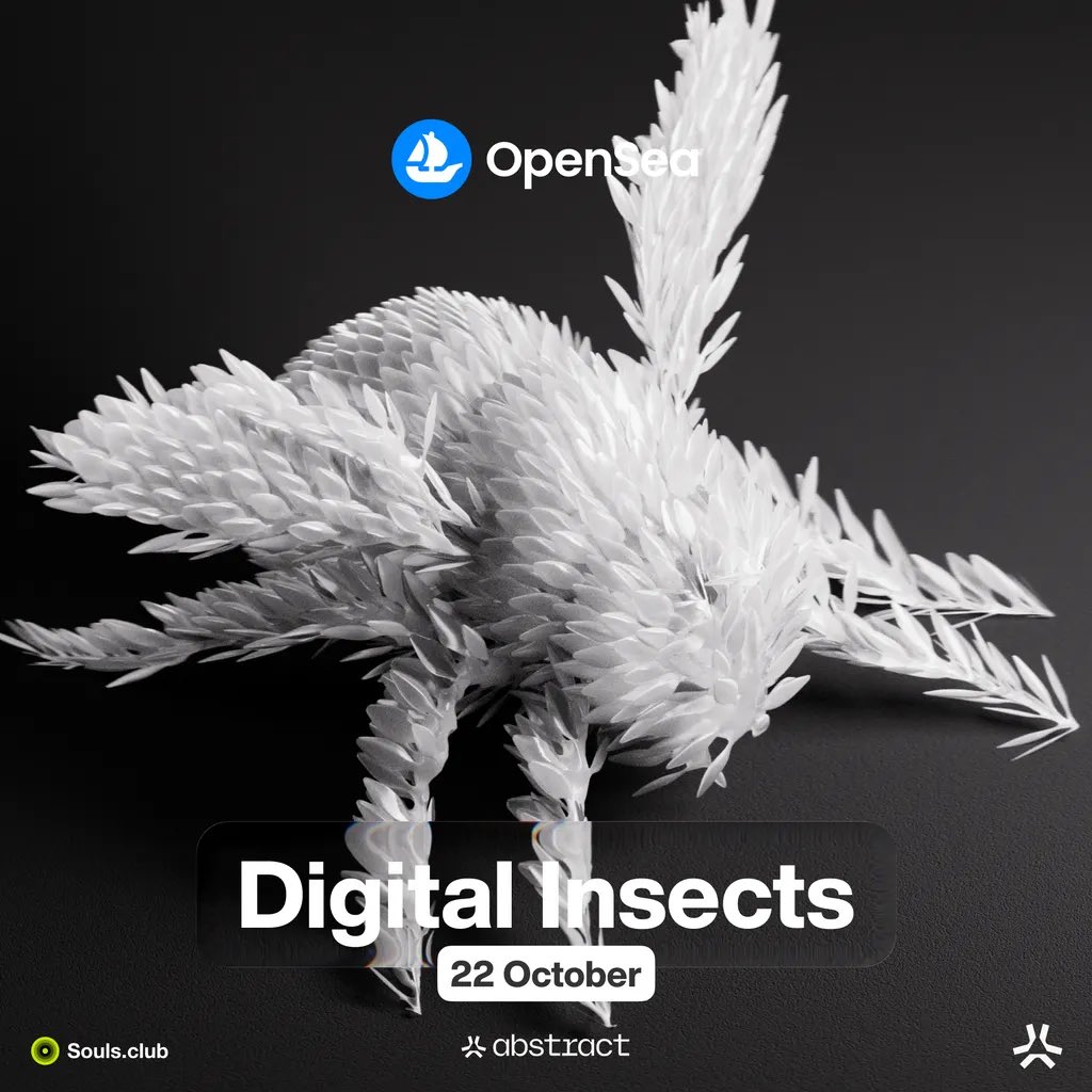 🔥WL GIVEAWAY!🔥

Guess what, since it’s my birthday I wanna make a blast and celebrate it with my community!!!

The Digital Insect NFT collection is coming to Abstract Chain and @OpenSea on October 22.

I’m giving away 5 GTD spots for my community/followers!

To enter:

1Follow