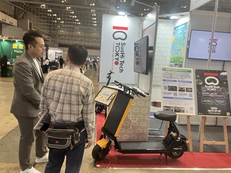 SusHiTech_SUJP's tweet image. 🌞明日が最終日！ #CEATEC2025 に出展中🌟

サステナブルな都市の実現を支えてくれる、脱炭素化や高齢社会に役立つ技術等の展示を #東京ベイeSGプロジェクト のパートナー企業さん３社😍と連携して行っています👀 
①太陽光で自家発電する次世代マイクロモビリティ…
