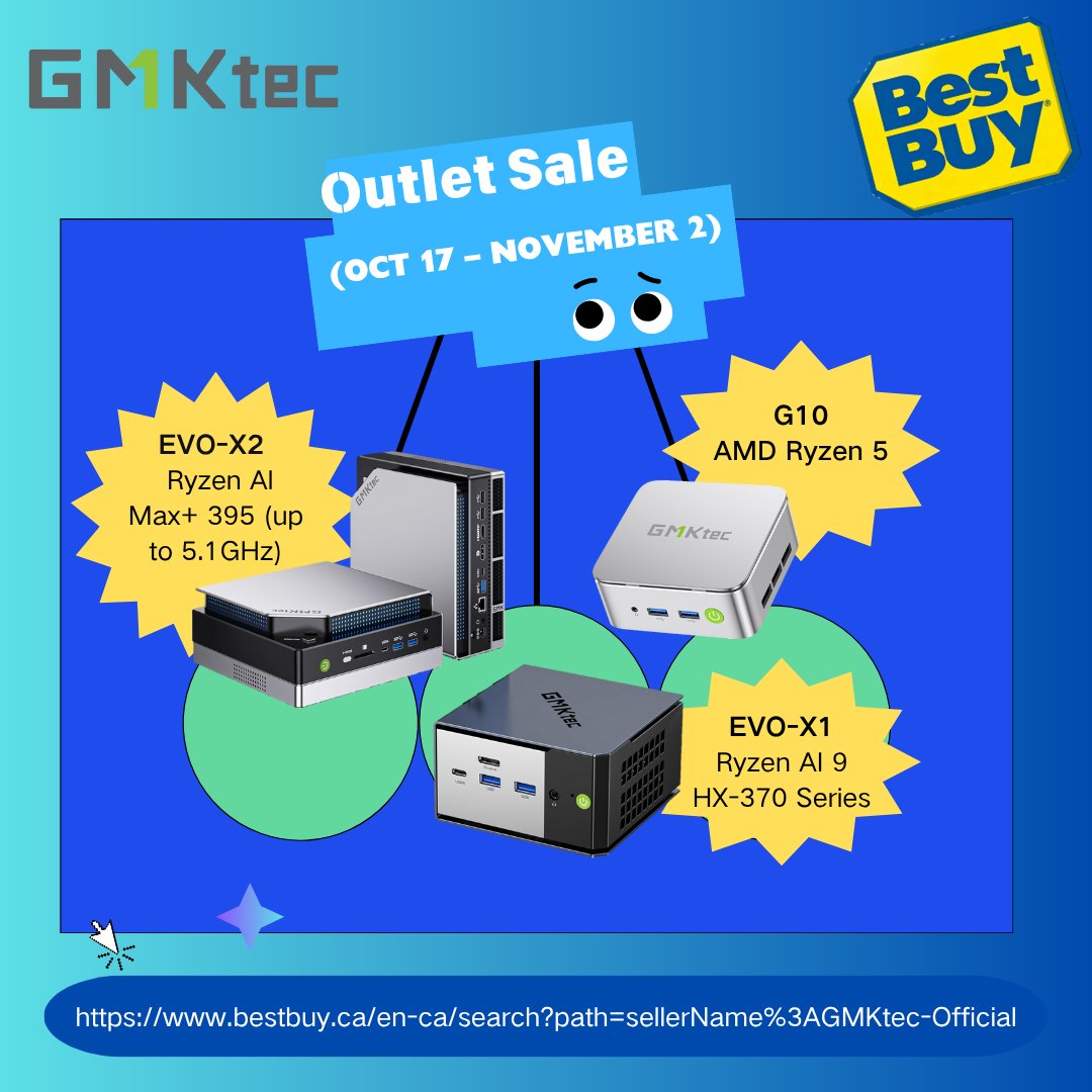 🌍 GMKtec Thursday Deal Drop — Your Weekly Global Tech Preview
Hey tech lovers 👋
Too many deals, not enough time to scroll? We got you 😏
Every Thursday, we bring you the best global tech deals 💥

Amazon Europe – M6 Ultra Launch – 20% OFF
💻 M6 Ultra: Equipped with AMD Ryzen™