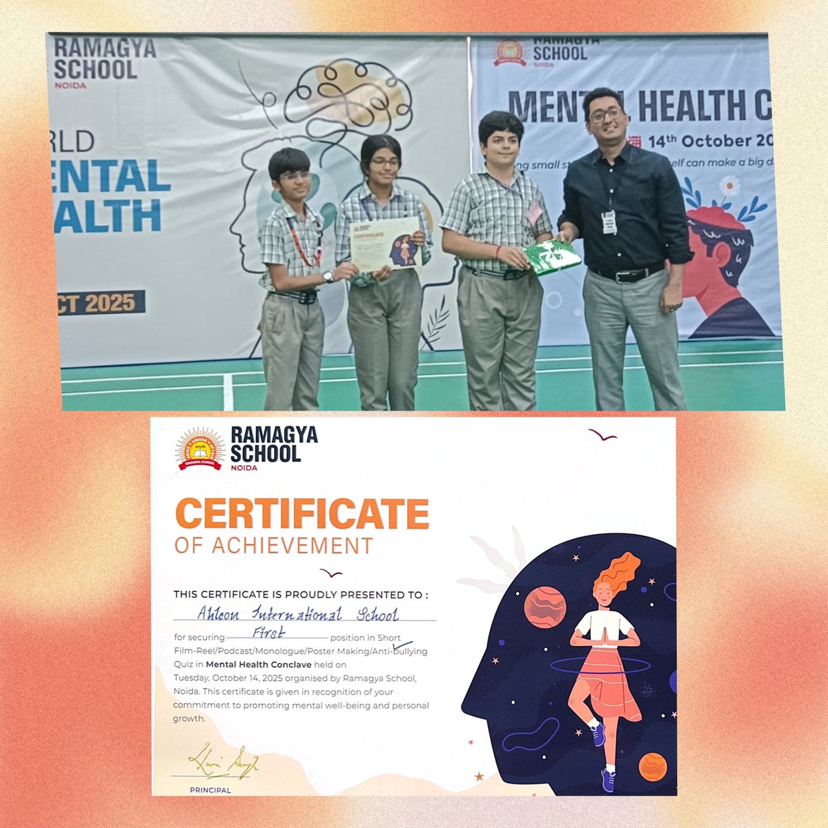 Smriti Chandra (@smriti_chandra2) on Twitter photo Middle Stage Ahlconites shine bright, winning 1st position at the Inter-School Quiz hosted by Ramagya School! 🏆 Their talent and dedication made us proud #MentalHealthConclave #AntiBullying-know&Grow <a href="/cbse/">sharjeel sohail</a> <a href="/ashokkp/">Ashok Pandey</a> <a href="/y_sanjay/">Sanjay Yadav</a> <a href="/pntduggal/">PUNEET DUGGAL</a> <a href="/sunandask21/">Sunanda S. Kumar</a> <a href="/TarannumBhasin/">Tarannum Bhasin</a> <a href="/sdg4all/">AhlconIntl4SDGs</a> Middle Stage Ahlconites shine bright, winning 1st position at the Inter-School Quiz hosted by Ramagya School! 🏆 Their talent and dedication made us proud #MentalHealthConclave #AntiBullying-know&Grow <a href="/cbse/">sharjeel sohail</a> <a href="/ashokkp/">Ashok Pandey</a> <a href="/y_sanjay/">Sanjay Yadav</a> <a href="/pntduggal/">PUNEET DUGGAL</a> <a href="/sunandask21/">Sunanda S. Kumar</a> <a href="/TarannumBhasin/">Tarannum Bhasin</a> <a href="/sdg4all/">AhlconIntl4SDGs</a>