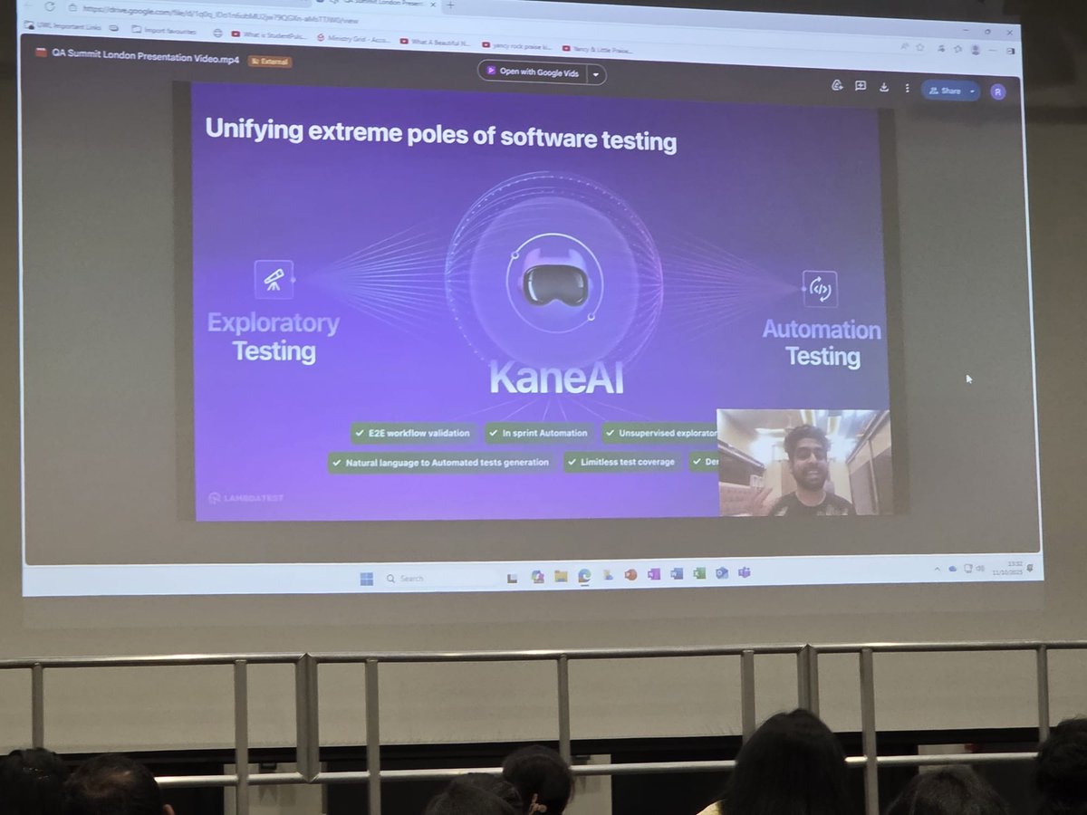 lambdatesting's tweet image. Connecting with the community is always an inspiring experience! 💖
Swipe through the highlights of QA Summit London 2025, where LambdaTest proudly sponsored this incredible event, led by Rahul Shetty. The session dove deep into #AI in testing, #LLM automation, and the evolving…