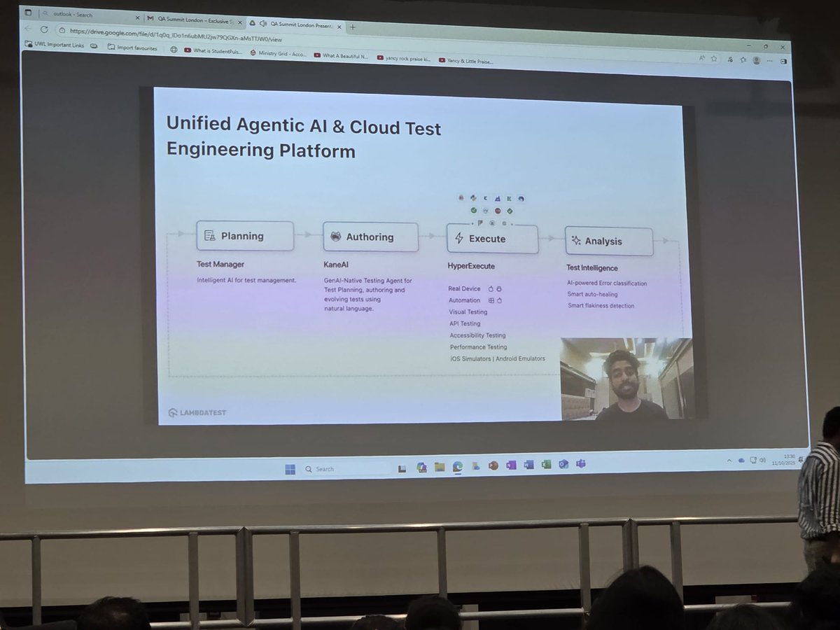 lambdatesting's tweet image. Connecting with the community is always an inspiring experience! 💖
Swipe through the highlights of QA Summit London 2025, where LambdaTest proudly sponsored this incredible event, led by Rahul Shetty. The session dove deep into #AI in testing, #LLM automation, and the evolving…