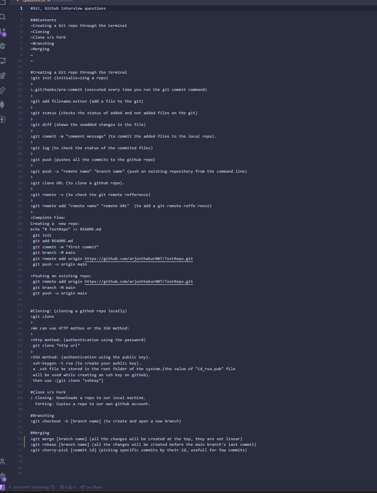 ATarjun007's tweet image. Today i Practiced essential Git commands for cloning a repo, forking for contributions, and using branches & merges for integration.
If you wanna learn deeper : atlassian.com/git/glossary#c…
My most used commands (see the pic guys):
#BashScripting #GitFlow #CodingJourney #TechSkills