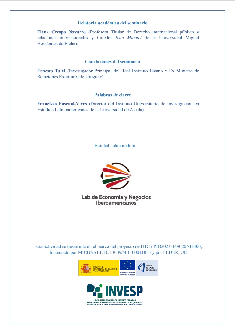 📢El próximo 22 de octubre no te pierdas el SEMINARIO INTERNACIONAL :

"Las relaciones entre América Latina y la Unión Europea a  propósito del Acuerdo con el MERCOSUR" 🌎🇪🇺

⏰ 17:00 h (España) / 12:00 h (Uruguay)
💻 Modalidad virutal: zoom.us/j/97570296022?…