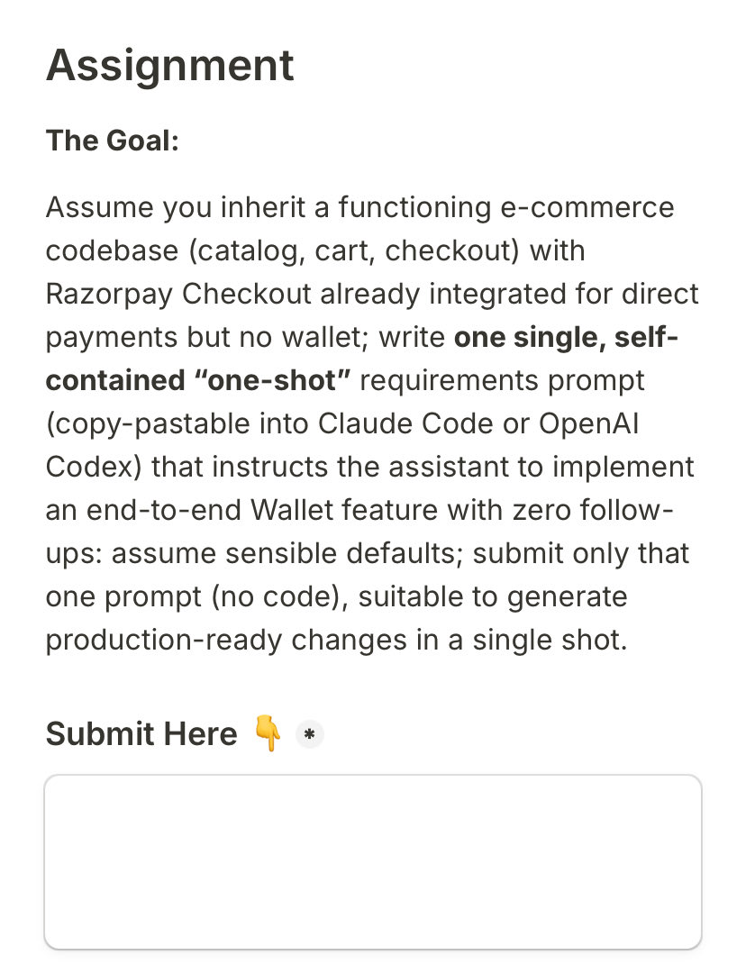 theawesomedev_'s tweet image. from writing production ready code in assignments to writing production ready prompts, we all grew up