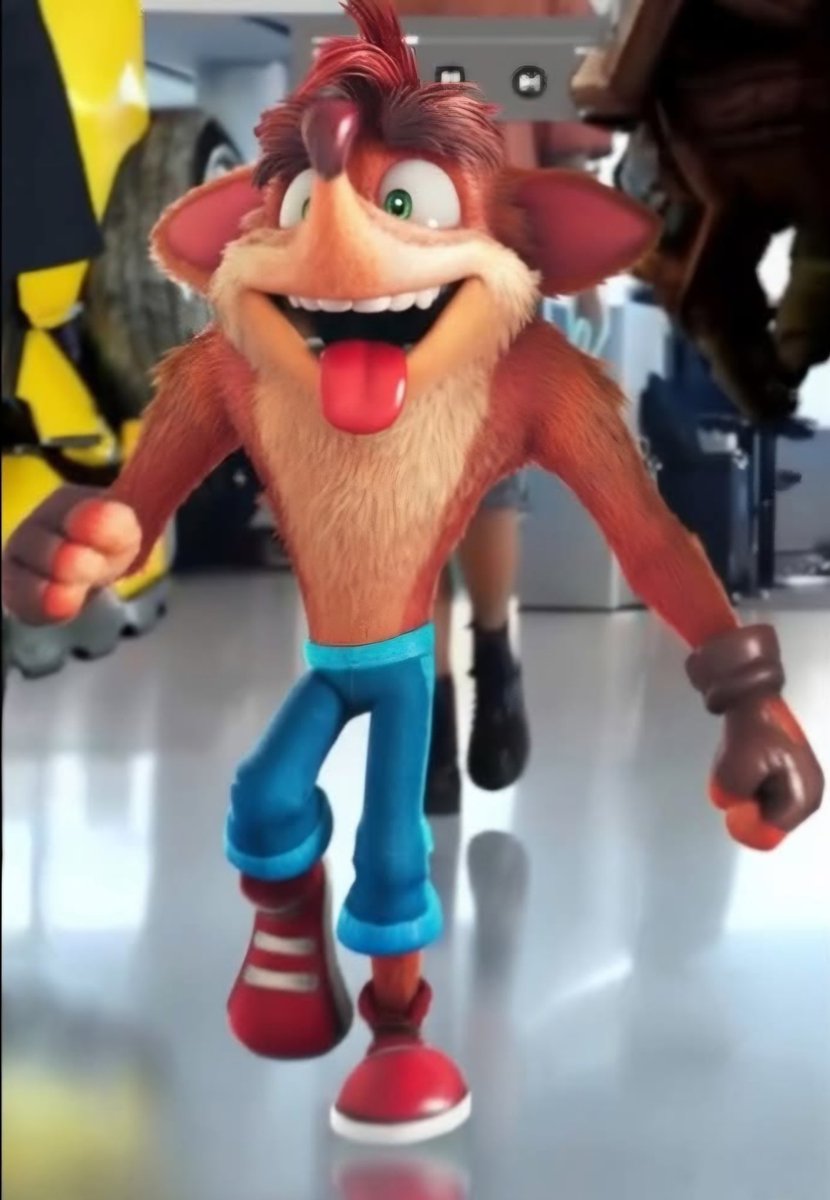 Close up of the Crash model from the United Airlines commercial.

#CrashBandicoot