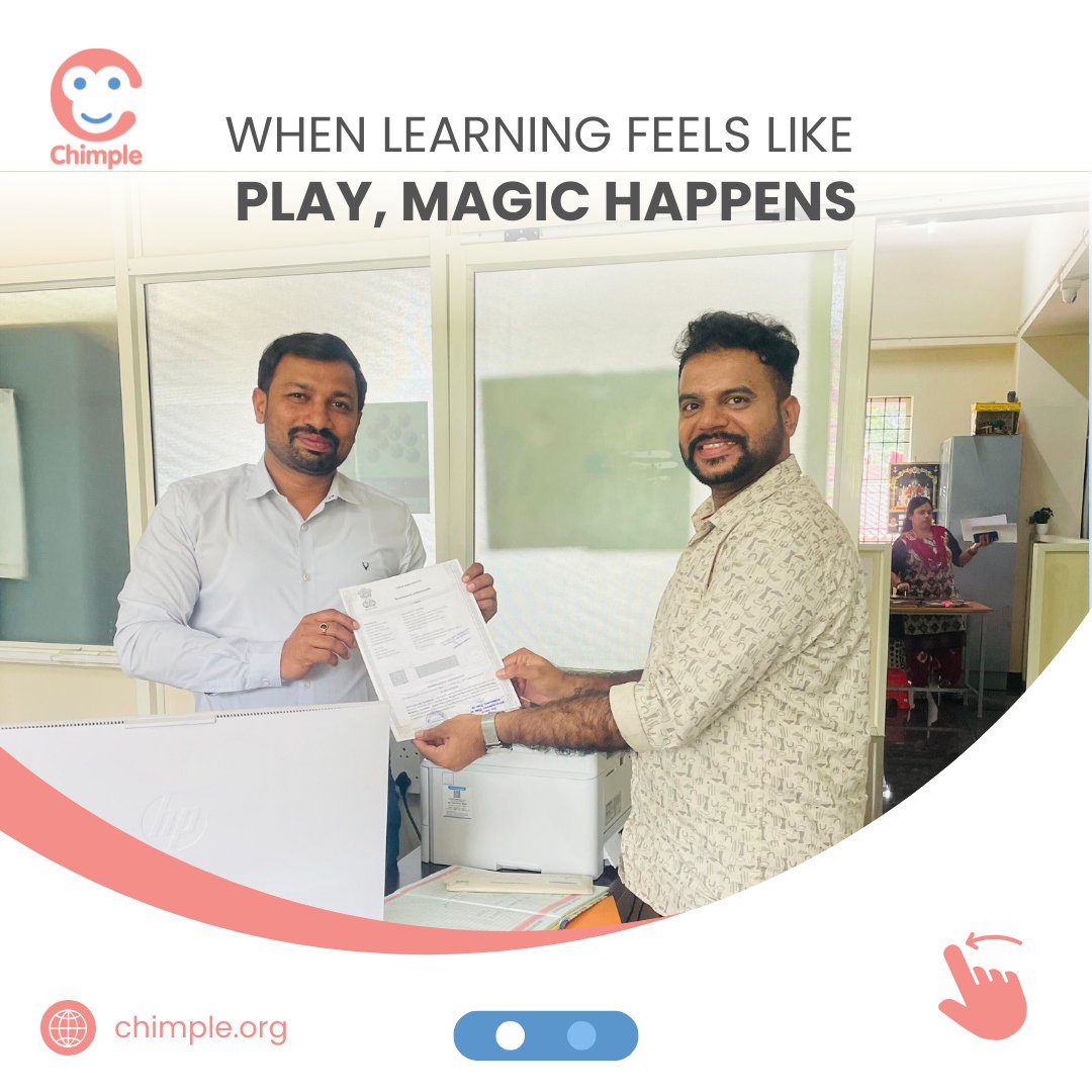 chimple_org's tweet photo. Game-Based FLN Reaches 50 Anganwadis! ✨
Huge thanks to Mr. Siddalingaiah M.K., Child Development Project Officer, for his leadership. We partnered with Dept. WCD, Govindarajanagar, KA, to bring foundational learning (FLN) to children aged 3–6 in 50 Anganwadis.
With engaging games on tablets, promoting self-paced learning where curiosity leads and mistakes are seen as steps to mastery. Children can become the hero of their own learning journey even with minimal adult support.
Backed by Evidence: Global Learning XPRIZE Finalist, & validated in a field trial by UNESCO, proven to deliver significant learning gains.

50 Anganwadis today. Thousands tomorrow.
#FoundationalLearning #AnganwadiProgram #ChimpleKids #EarlyChildhood #KarnatakaGovernment #ChimpleLearning