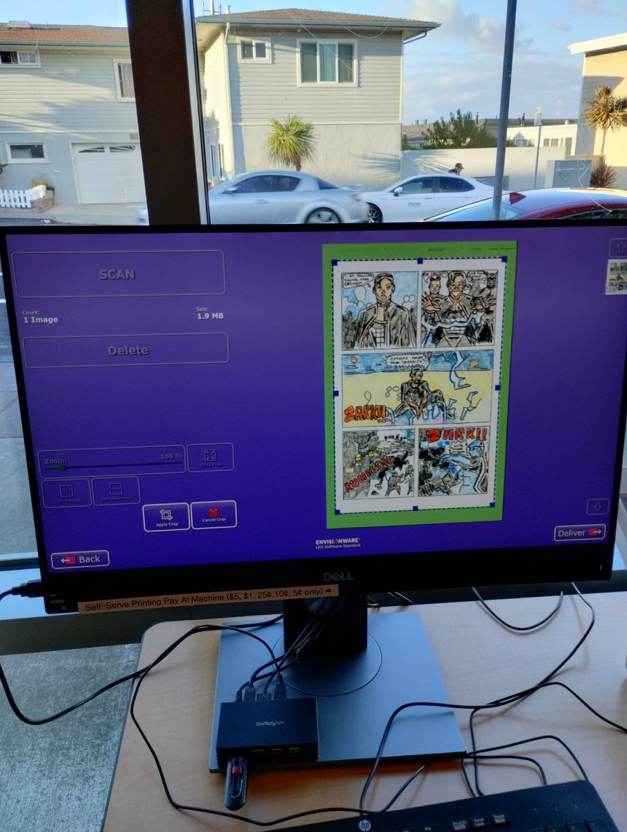 DannyOcchipinti's tweet image. I scanned my comic book at the library bro!!  #scanner #library