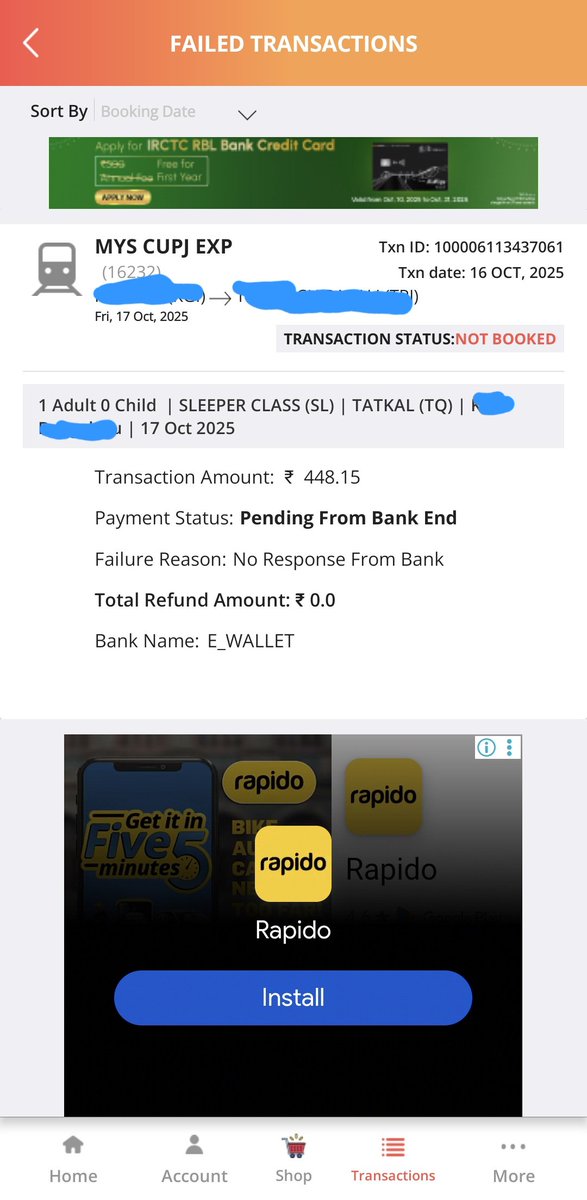 Archeocient's tweet photo. @IRCTCofficial worst service........!!!! @PMOIndia  @narendramodi please make another franchise to provide better ticket booking service than #IRCTC and stop this company monopoly in india,  #BanIRCTC https://t.co/PAx4euTPZq