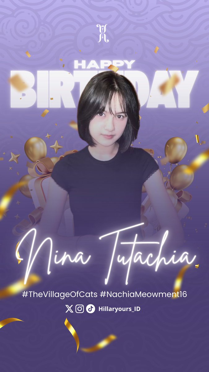 Sslamat ulang tahun yang ke-16 <a href="/Nachia_JKT48/">Nina Tutachia</a> si panda unyu🐼

Semoga di usia yang baru ini, setiap langkahmu selalu dipenuhi dengan kebahagiaan, dan semoga di usia yang baru ini selalu memberikan inspirasi bagi orang di sekitarmu🥳

#TheVillageOfCats
#NachiaMeowment16