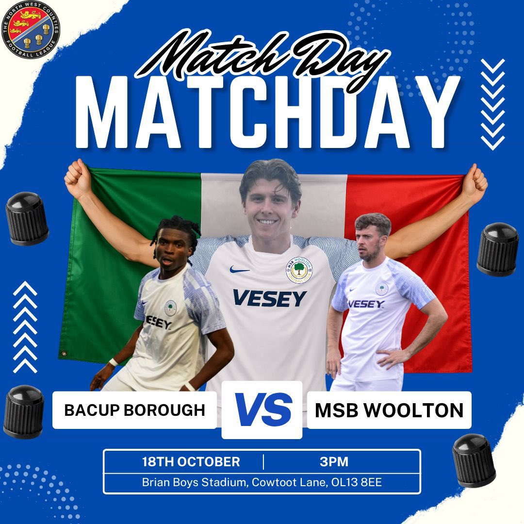 MSBWOOLTONFC's tweet photo. A look ahead to the weekend &amp;  the 1sts are on their travels up to @BacupBoro in the @nwcfl 

Friday night football for the reserves in LCPL with a league game against Grenadier FC

No game for the U23’s, but a visit to Edge Hill Uni for the U21’s (vs Ormskirk WE Res)

#upthewoo https://t.co/tRRol6Y738