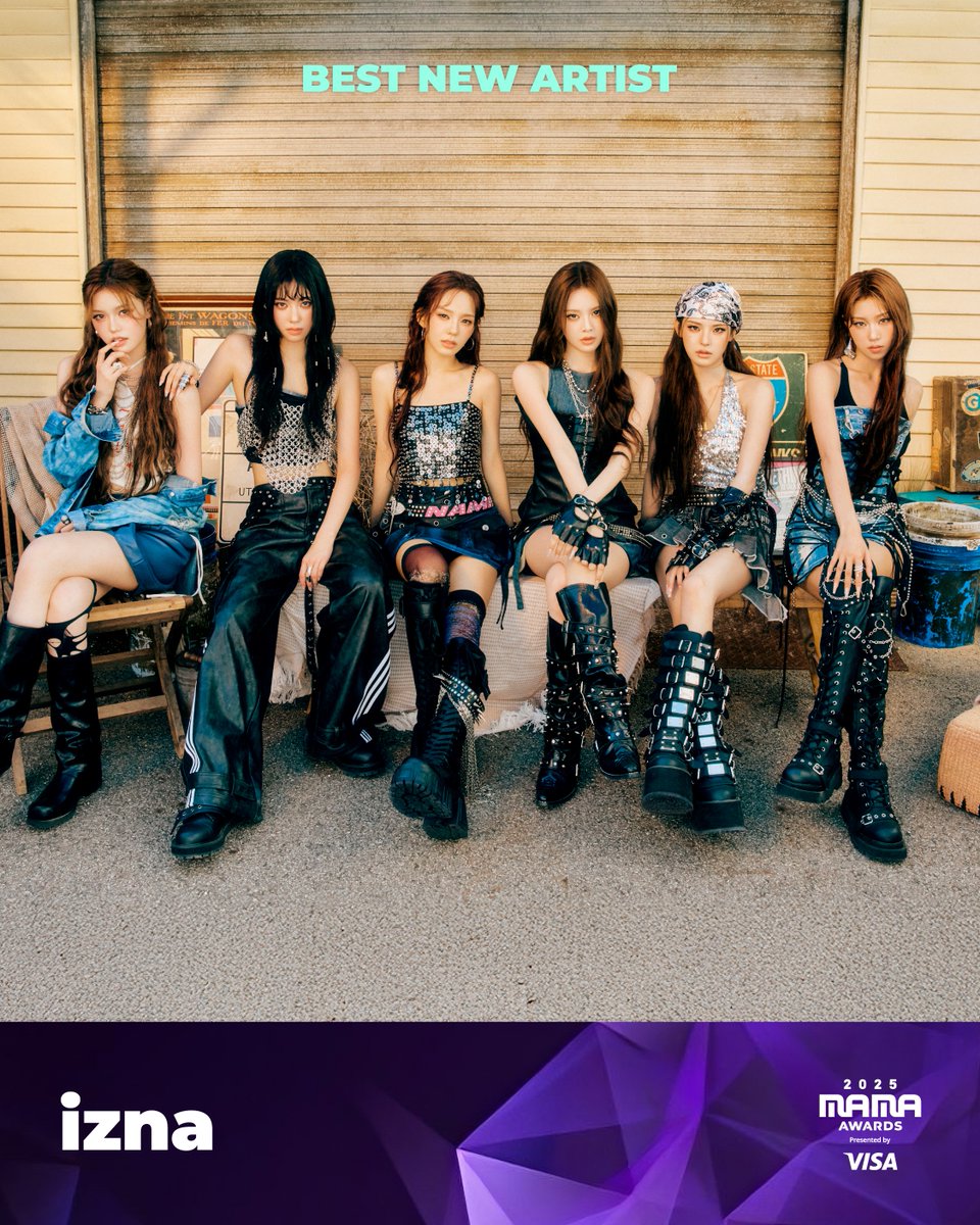 MnetMAMA's tweet photo. [#2025MAMA] BEST NEW ARTIST Nominee | 신인상 후보

#izna

HEAR MY ROAR, UH-HEUNG
2025 MAMA AWARDS

2025.11.28-29 (HKT)
Kai Tak Stadium (HONG KONG) &amp; Mnet Plus

#MAMAAWARDS #2025MAMAAWARDS https://t.co/UFiCloCgqt