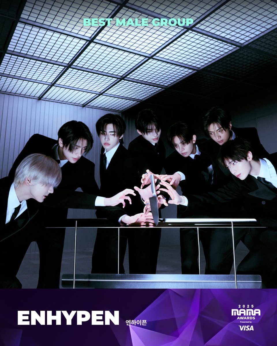 [#2025MAMA] BEST MALE GROUP Nominee | 남자 그룹상 후보

#ENHYPEN #엔하이픈

HEAR MY ROAR, UH-HEUNG
2025 MAMA AWARDS

2025.11.28-29 (HKT)
Kai Tak Stadium (HONG KONG) &amp; Mnet Plus

#MAMAAWARDS #2025MAMAAWARDS