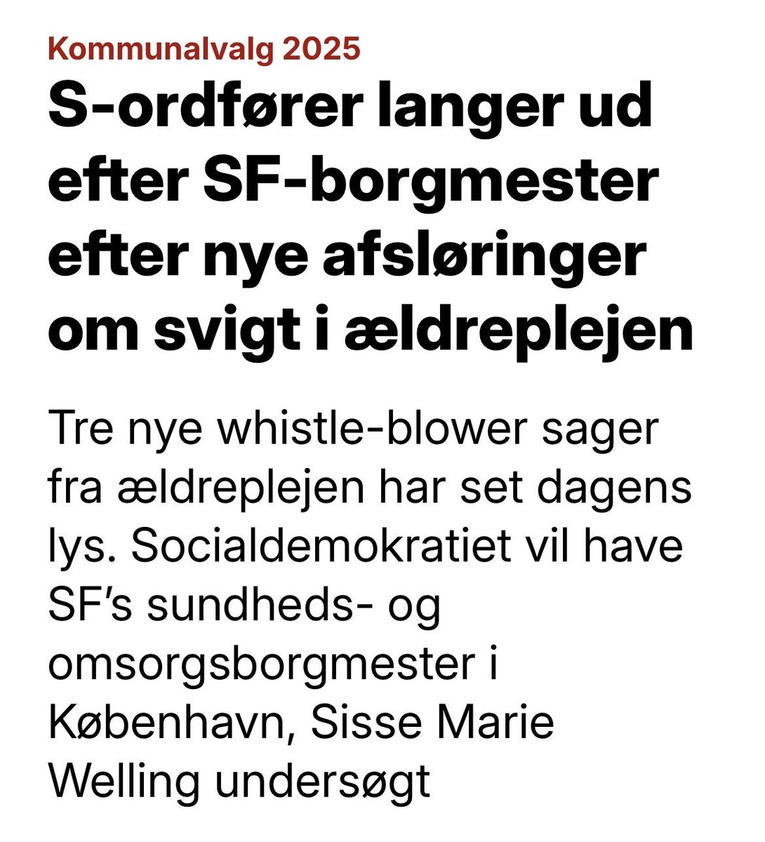 bgevald's tweet photo. Socialdemokratiets Niels Bjerrum udtaler:

“Kan man have tillid til og respekt for en borgmester, der ikke vil lade sig selv undersøge?”

Det er et godt spørgsmål, som oplagt giver anledning til at spørge, om man så heller ikke kan have tillid og respekt for en statsminister, der ikke vil lade sig undersøge.