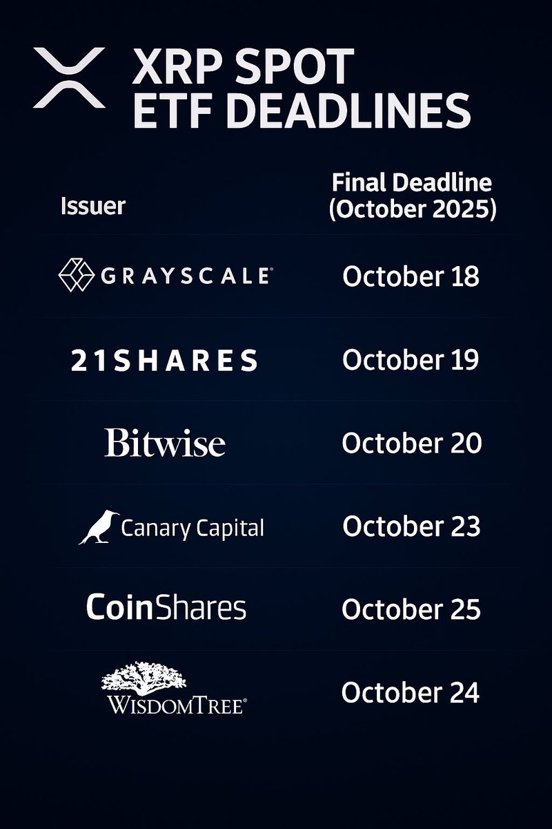 BitcoinProfc's tweet image. 3 DAYS TO GO 🗓️‼️

$XRP ETF SEASON IS COMING… THE EYES OF THE WORLD ARE WATCHING🌎
