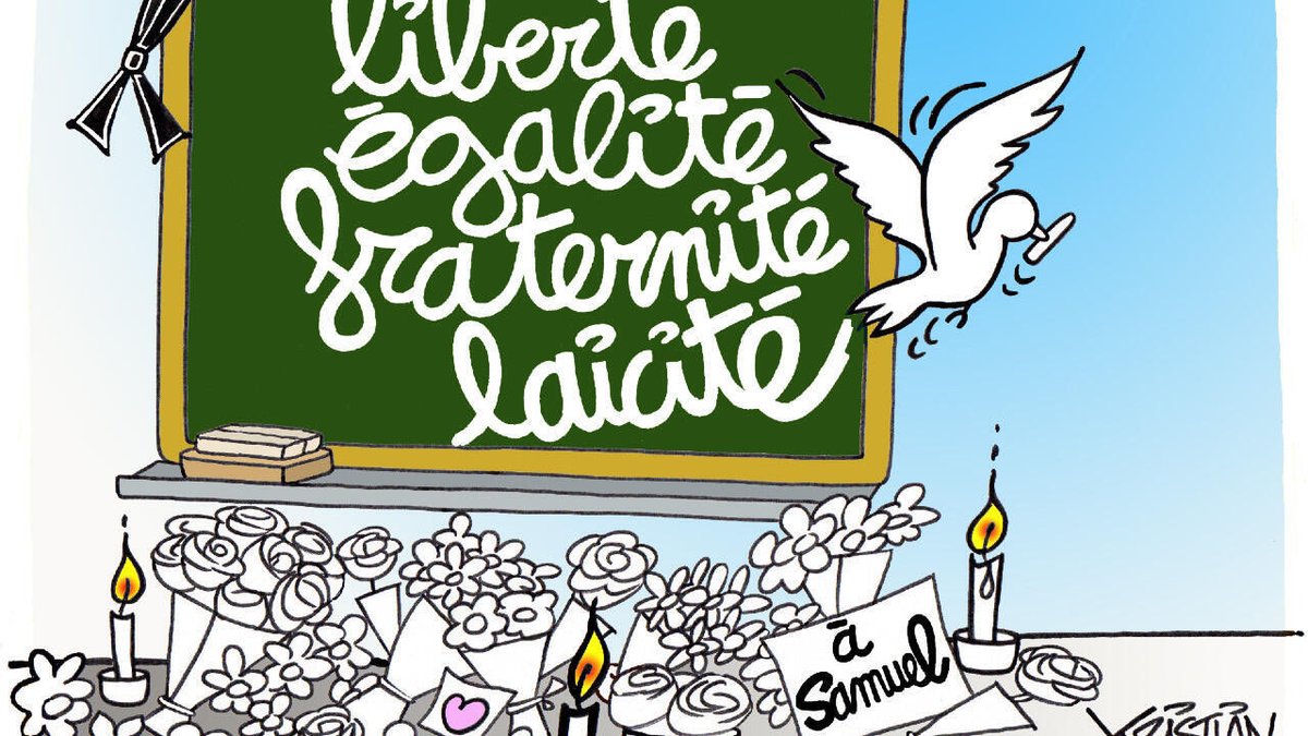 RTP_Humaniste's tweet photo. Dévoyer la laïcité, c’est nous étouffer, c’est nous dépouiller de cet air pur qui nourrit notre liberté. 

Samuel Paty représentait cette flamme de la liberté, un souffle d’émancipation, dans un monde qui en a tant besoin.

Je pense à sa famille, à ses amis et à ses collègues. https://t.co/fAlbqG7pmZ