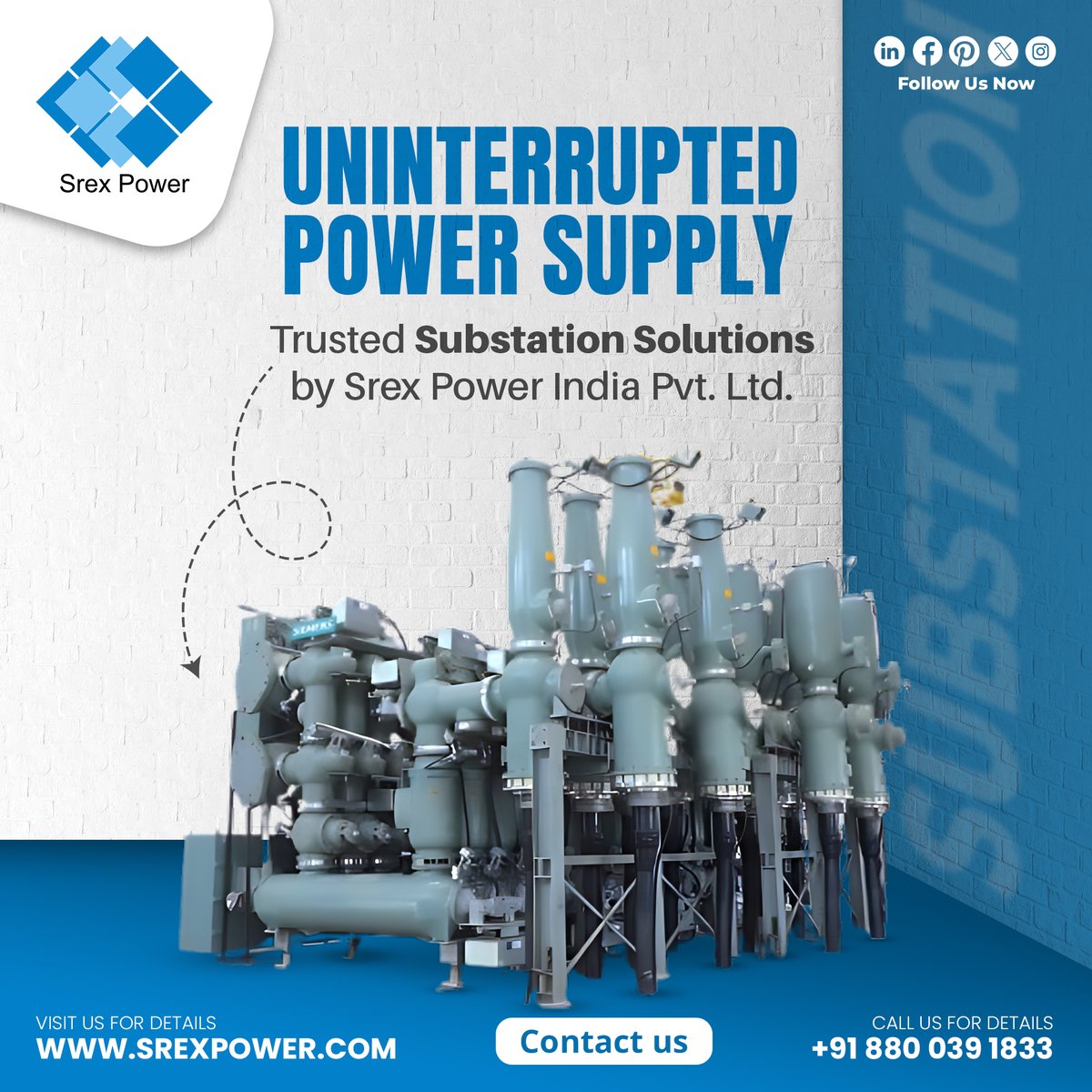 srexpowerindia's tweet image. Uninterrupted power. Reliable energy. Future-ready substations. ⚡
Srex Power India delivers GIS &amp;amp; AIS substation solutions integrated with Wind, Solar, Hydro &amp;amp; BESS, ensuring industries and communities stay powered 24/7. 💡
#SrexPowerIndia #RenewableEnergy #SubstationSolutions