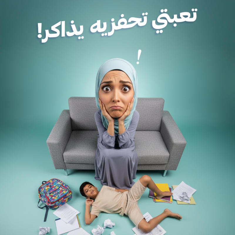 Muthabr_om's tweet photo. لكل أم، لا تحاتي المذاكرة لإبنك!
خليها علينا