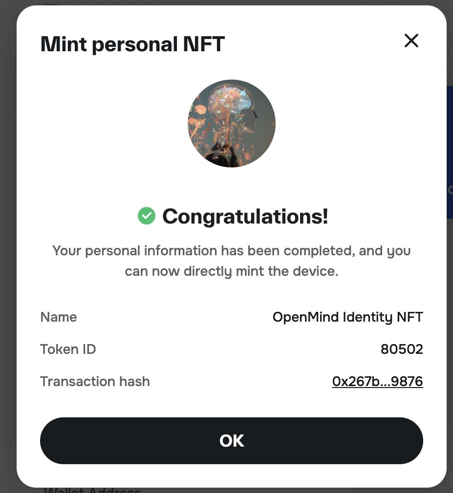 Günaydın arkadaşlar. 20mln yatırım alan ve robotic trendinin önder isimlerinden <a href="/openmind_agi/">OpenMind</a> de kendime hesap açıp free NFT-sinden mintledim ama işler bununla bitmiyor biraz araştırıp badgeleri toplayacağım.Uygulamasını da indirdim bugün explore yaparım
fabric.openmind.org/profile