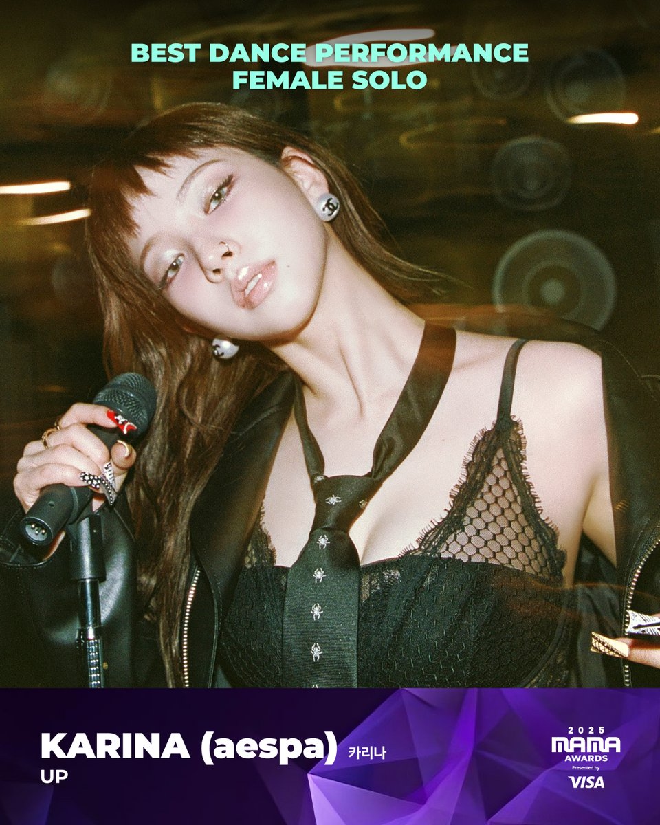 [#2025MAMA] BEST DANCE PERFORMANCE FEMALE SOLO Nominee | 베스트 댄스 퍼포먼스 여자 솔로 후보

#KARINA #카리나 #aespa

HEAR MY ROAR, UH-HEUNG
2025 MAMA AWARDS

2025.11.28-29 (HKT)
Kai Tak Stadium (HONG KONG) &amp; Mnet Plus

#MAMAAWARDS #2025MAMAAWARDS