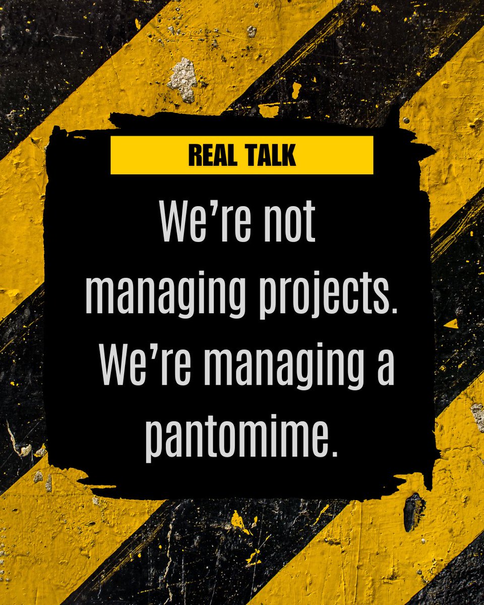 PatsyStout100's tweet image. Projects don’t collapse in secret.
They collapse in full view —
while everyone plays along.
We don’t challenge.
We don’t speak up.
We just wait for it to fail
so we can write the recovery plan.
And call that delivery.
#ProjectManagement
#ProjectControls
#Planning
#Construction