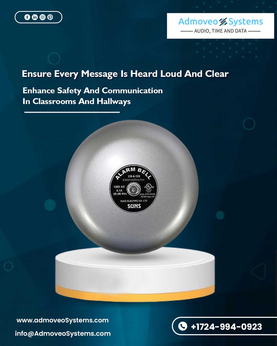admoveosystems's tweet image. Ensure every message is heard loud and clear with Admoveo Systems, enhancing safety and communication in classrooms and hallways for a smarter, safer, and more connected school environment. 
admoveosystems.com

#SchoolSafety #EdTech #ClassroomCommunication #CampusSecurity