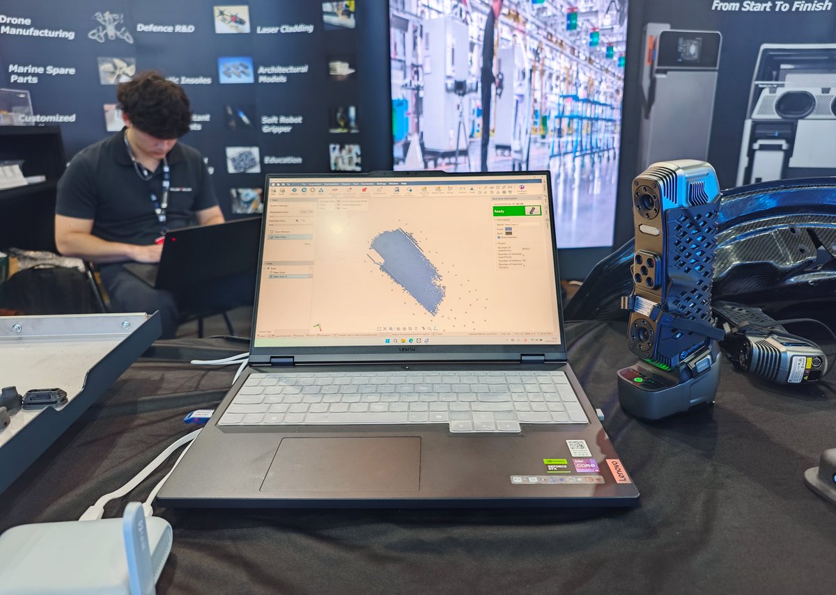 Scantech3D's tweet image. Live at #ITAP2025!
See SCANOLOGY’s SIMSCAN-E in action with our partner Eye2Eye Communications at Booth 3G13, Singapore Expo Hall 3.
The world’s first wireless, industrial-grade palm-sized #3Dscanner — bringing precision, speed & freedom to smart manufacturing. ⚙️
#3DScanning
