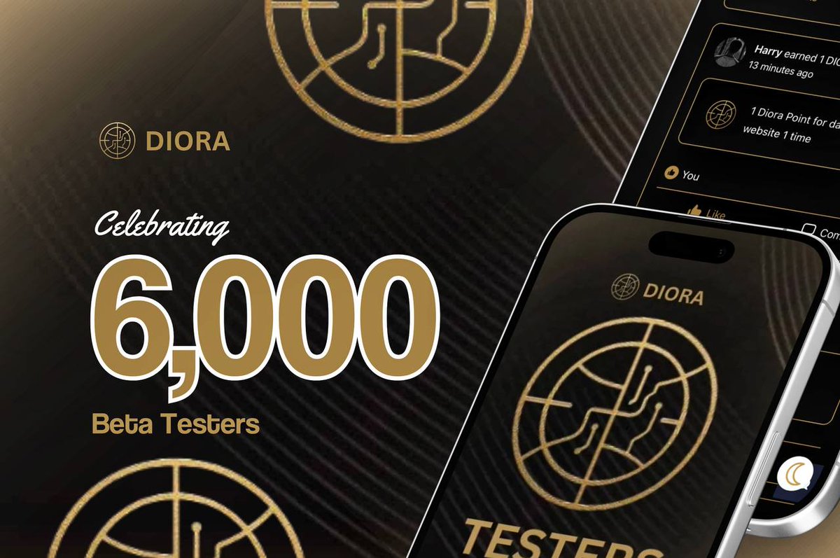 DIORA_social's tweet image. 6,000 souls.
6,000 stories.
6,000 reasons to keep building with heart.
This milestone isn’t just about numbers, it’s about people who believed.
Every beta tester has played a part in shaping what DIORA is becoming.
Your trust, your time, your voice,they mean everything to us.…