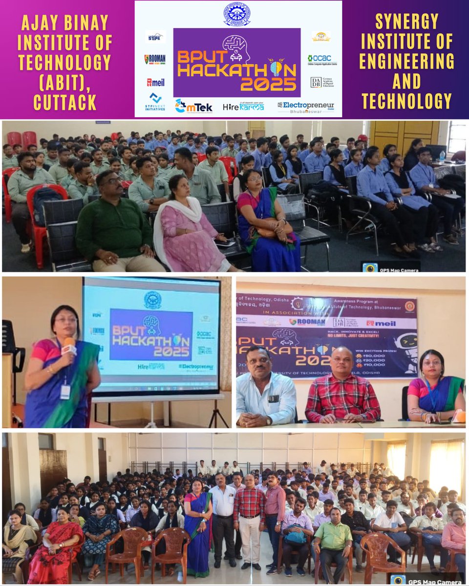 emtekcoe's tweet image. EmTeK CoE conducted outreach at Synergy Institute of Engineering and Technology, Bhubaneswar and ABIT, Cuttack to promote the BPUT Hackathon 2025 supported by STPI, encouraging students to participate & build innovative tech solutions.