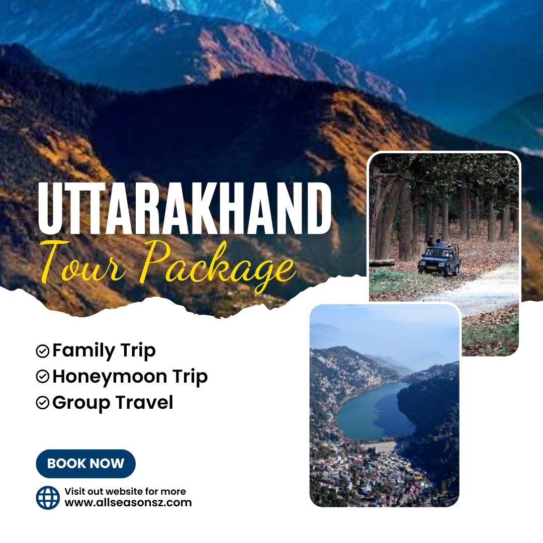 Allseasonsz's tweet photo. ✨ Uttarakhand Tour Packages Starting @ ₹ 20,000 
👉https://t.co/522XHz19sF

Explore Nainital • Mussoorie • Rishikesh • Jim Corbett 

📞 Call / WhatsApp: +91-6395503921, 8954747394
 📧 Email: reserv@allseasonsz.com

#uttarakhand #tour #packages
 https://t.co/69VF4W8WF4 https://t.co/iU1ujStzO3