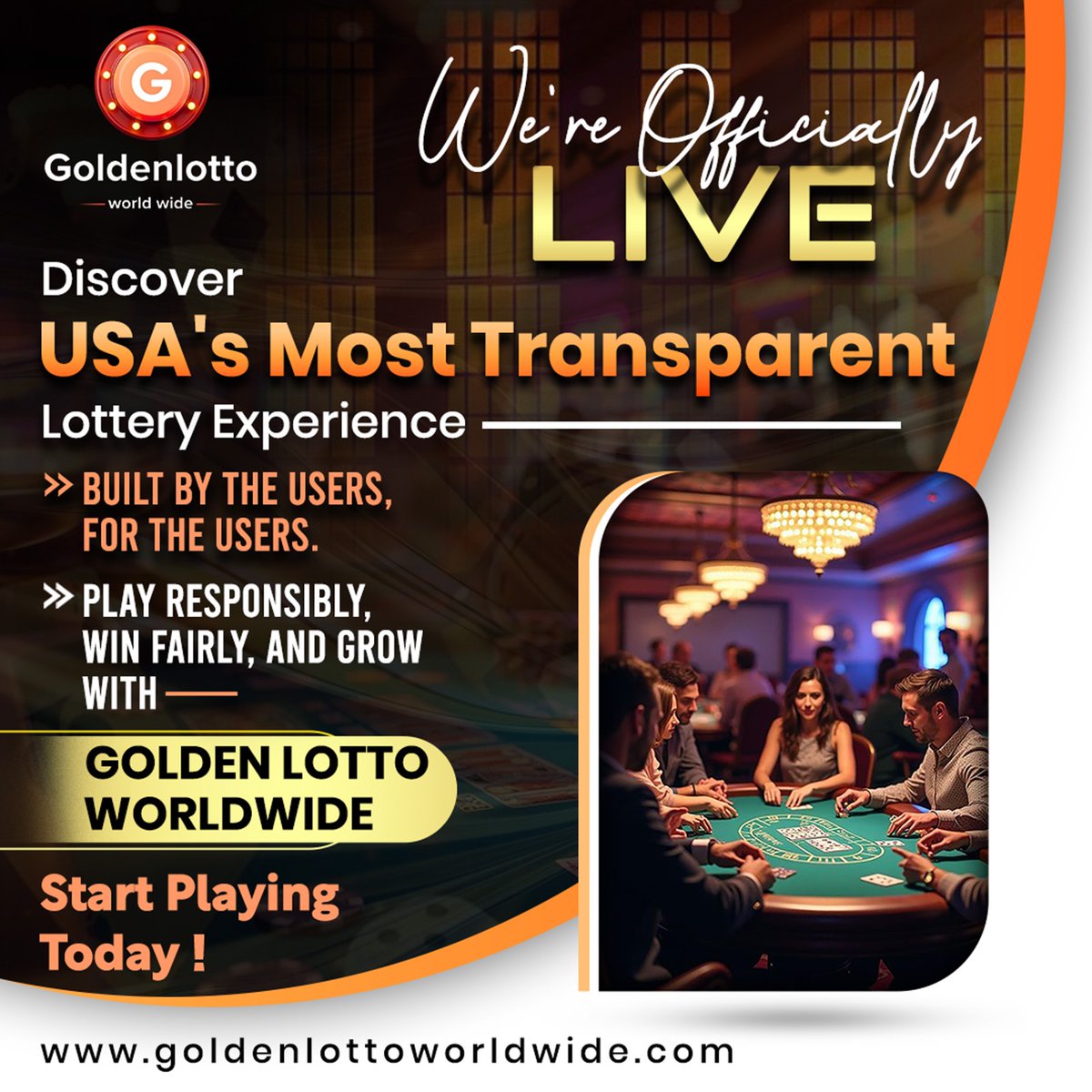 Golden_lotto_'s tweet photo. ๐Weโre Officially LIVE!๐
Experience the USAโs most transparent lottery platform โ where fairness, trust, and big wins meet!๐ฐ
๐Play now at: https://t.co/ou0reNnCDO
#GoldenLotto #NowLive #LotteryLaunch #TransparentGaming #PlayToWin #GlobalLottery #JoinNow #GoldenWins https://t.co/RWFo0r9ZGp