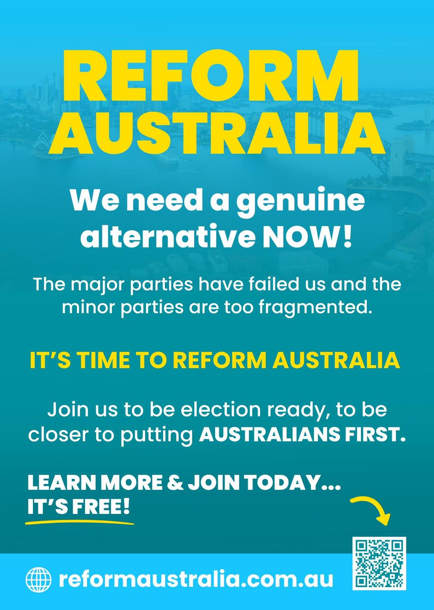 LEARN MORE HERE: reformaustralia.com.au