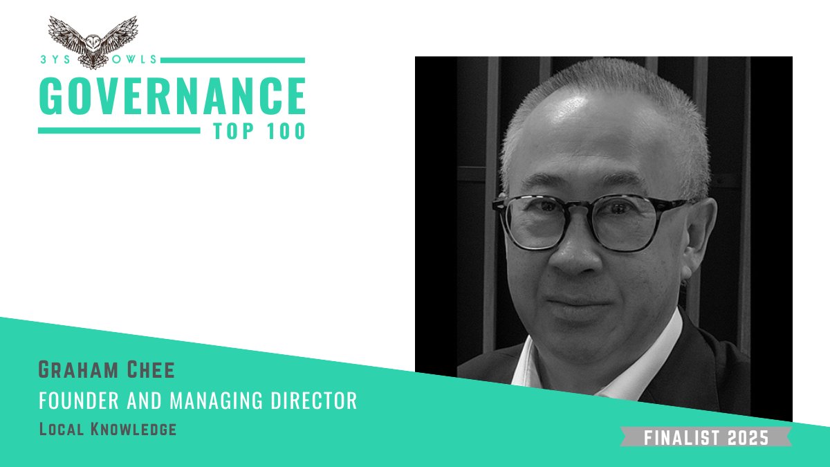 GovTop100's tweet photo. Meet 2025 #GovernanceTop100 Finalist Graham Chee  from Local Knowledge. Proudly brought to you by @3ysowls partnering with @cts_av @Computershare @MCRlaw &amp; @Nasdaq . Winner announced via webinar Friday 24 Oct 25 register below: #3ysowls https://t.co/YTE0F887EY