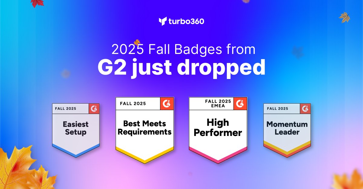 We’re excited to share that we’ve earned multiple G2 Fall 2025 badges!

A huge thank you to our incredible customers and community for your trust, support, and honest feedback that help us grow every day. 🙌

Check out Turbo360 at - turbo360.com/?utm_source=tw…